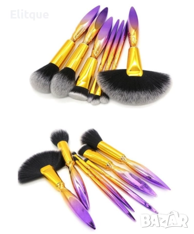 Комплект "Еднорог" от 7 разноцветни четки за грим HZS91, снимка 5 - Други - 52820402