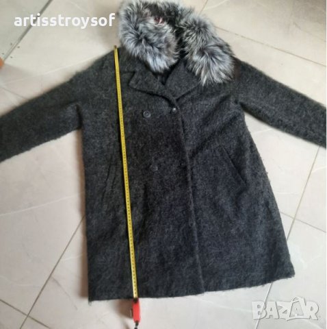 Топло марково палто на НМ, оверсайз, каскадна яка лисицаа, снимка 5 - Палта, манта - 43317113