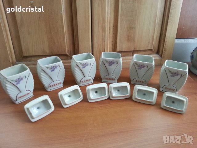 Стар български порцелан бурканчета , снимка 3 - Антикварни и старинни предмети - 39989862