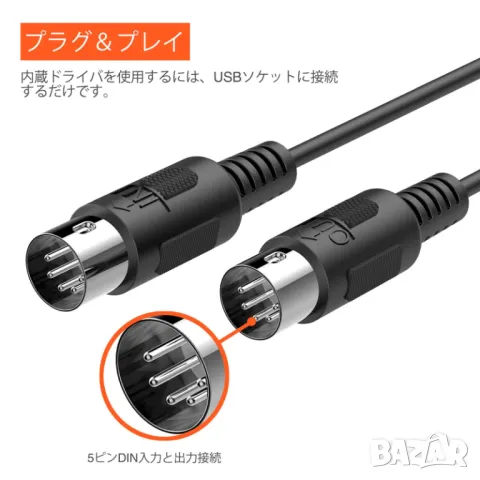 Неизползван USB-C MIDI интерфейс 2м LEKATO LUM-03, снимка 5 - Синтезатори - 48564824