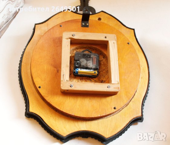 Ретро руски съветски СССР кварцов стенен часовник ЯНТАРЬ , снимка 4 - Антикварни и старинни предмети - 42597227