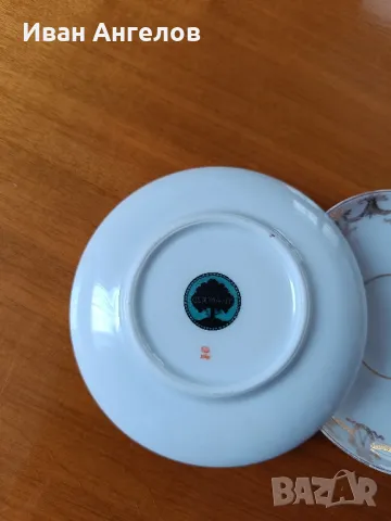 Комплект употребявани чинийки от костен порцелан , снимка 2 - Чинии - 47258737