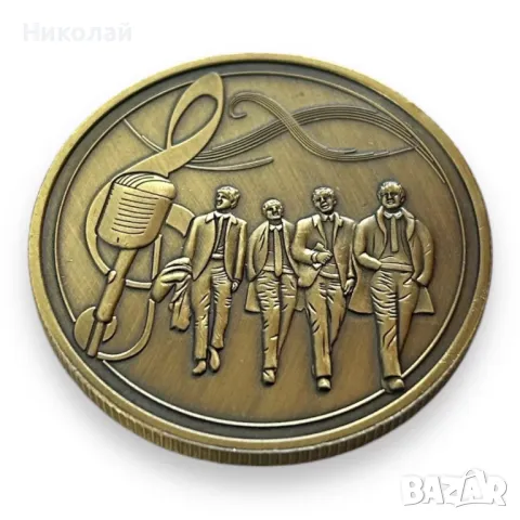 Монета Бийтълс , The Beatles в предпазна капсула , Рок група Бийтълс паметник в Ливърпул