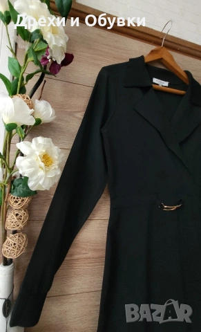 Черна официална елегантна рокля , снимка 8 - Рокли - 49184390