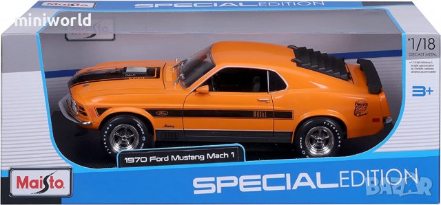 Ford Mustang Mach 1970 - мащаб 1:18 на Maisto Special Edition моделът е нов в кутия, снимка 4 - Колекции - 38204893