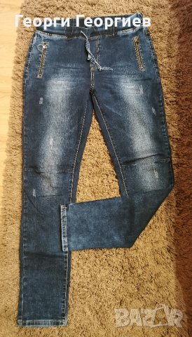 Много красиви дънки с ластик в талията, снимка 2 - Дънки - 40490707