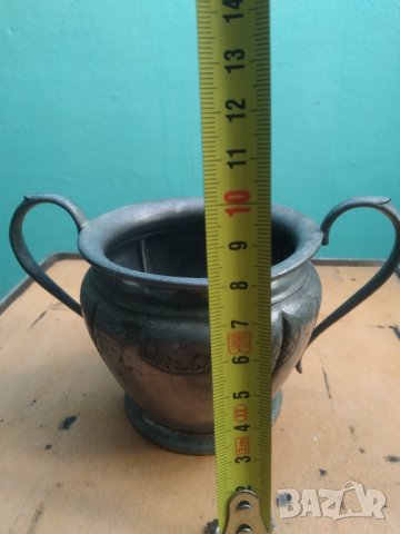 посребрена метална каничка и захарница арт нуво, снимка 2 - Други ценни предмети - 38483313