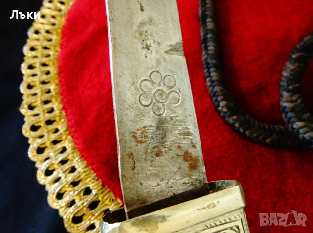 Ханджар,кама с кания,маркировка на майстора. , снимка 10 - Антикварни и старинни предмети - 51800696