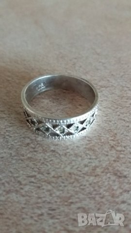 Сребърен пръстен-халка, снимка 1 - Пръстени - 27078752
