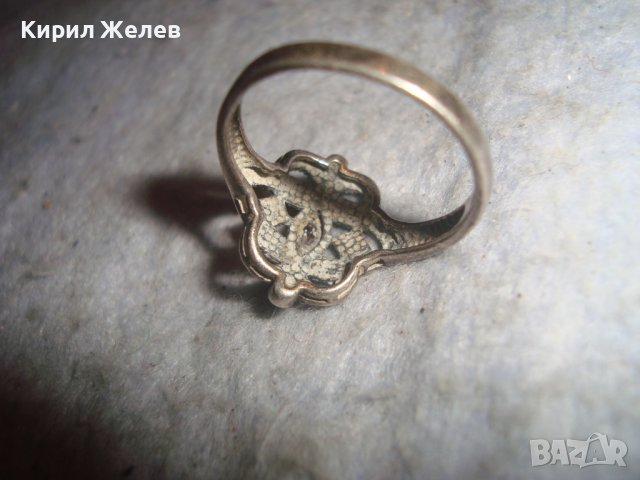 СТАР РУБИНЕН СРЕБЪРЕН АРТ ДЕКО СКЪПОЦЕНЕН ПРЪСТЕН ОКСИДИРАНО СРЕБРО 925 и ПЕЧАТ CW за КАМЪКА 27328, снимка 16 - Пръстени - 36795742