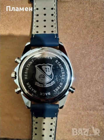 Мъжки ръчен Часовник Citizen Blue Angels World Chronograph дата,ден час в месеца, снимка 7 - Мъжки - 39795590