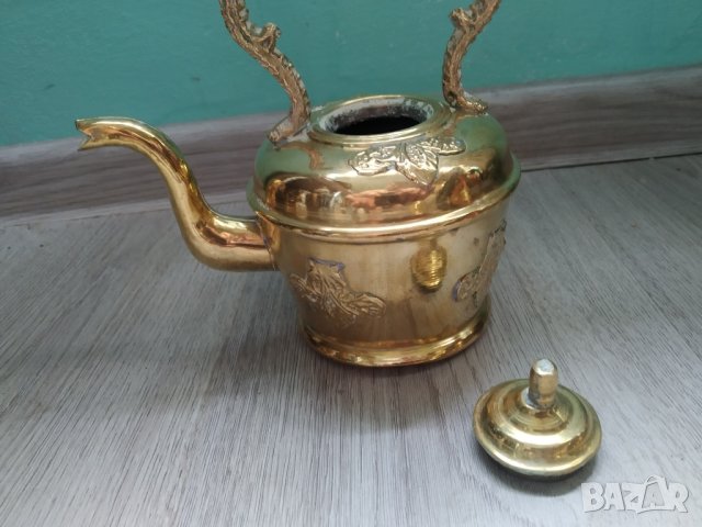 бароков месингов чайник, снимка 4 - Други ценни предмети - 40217913