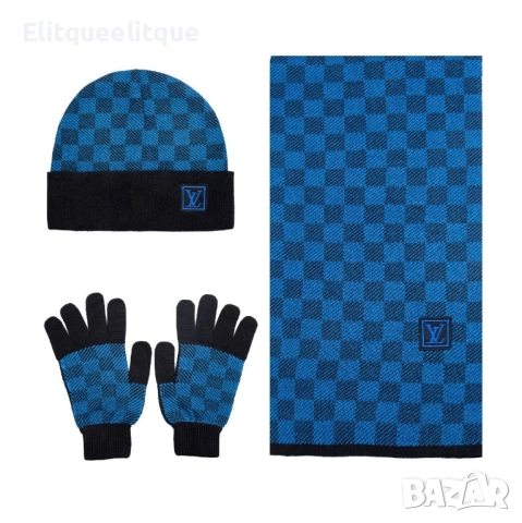 комплект шапка и шал в кутия Louis Vuitton polo hugo boss, снимка 4 - Шапки - 52199897
