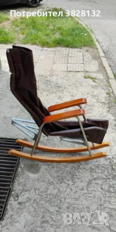 Люлеещ се стол, сгъваем, снимка 3 - Столове - 50046342