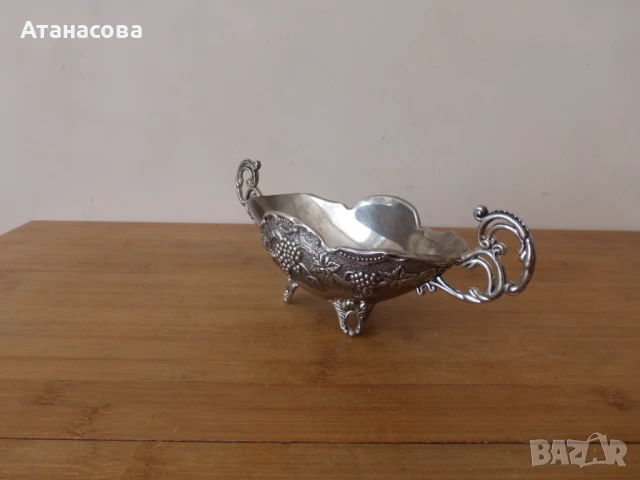 Посребрена сосиера, снимка 2 - Антикварни и старинни предмети - 51007057