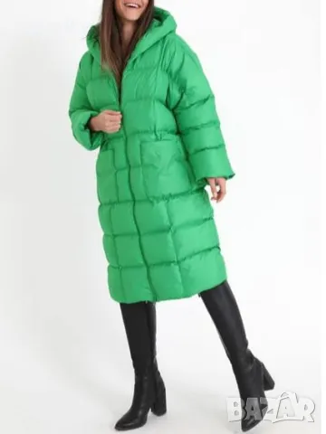 Зелени дълги дамски зимни якета , снимка 4 - Якета - 49207643