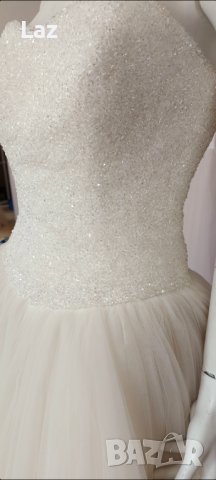ултра сияеща сватбена рокля с обем, снимка 3 - Сватбени рокли - 39109965