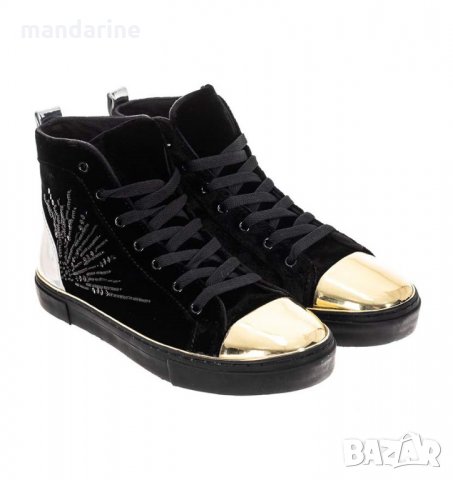 ПРОМО 🍊 GUESS № 36 🍊 Дамски кецове BLACK “GOLD & SILVER” нови с кутия, снимка 5 - Кецове - 33448698