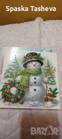 Диамантени коледни картички , снимка 4 - Декорация за дома - 52306935