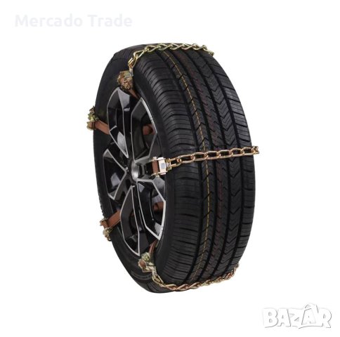 Комплект вериги за сняг Mercado Trade, Метални с текстилни колани, 10бр