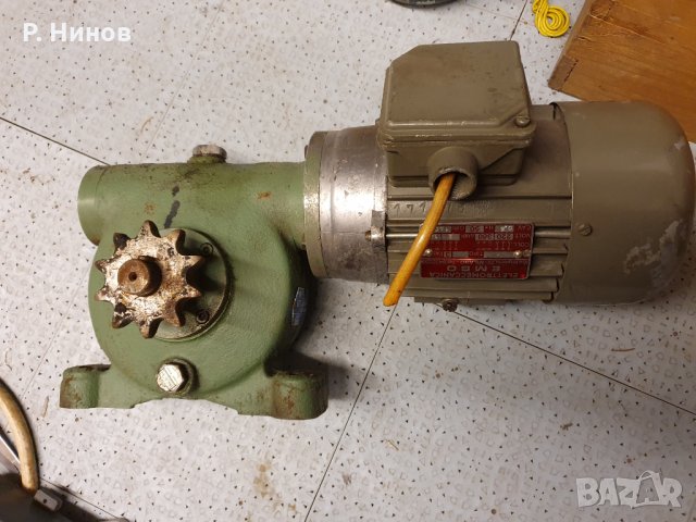 Монофазен ел.двигател/електромотор/електродвигател 0.75kW редуктор  30 оборота, снимка 4 - Електродвигатели - 28958030