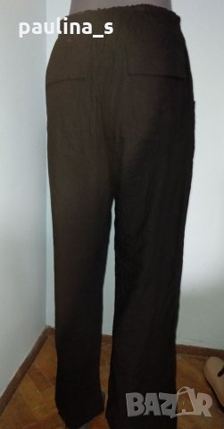 Ленен панталон с регулация на талията , снимка 5 - Панталони - 32664349