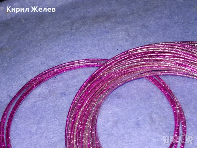 КОМПЛЕКТ ФЕШЪН АРТ МЕТАЛНИ ЦИКЛАМЕНИ ГРИВНИ 37516, снимка 8 - Гривни - 40856394