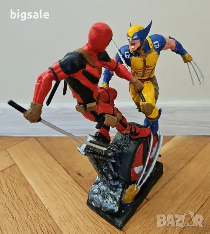 Колекционерска екшън фигура Deadpool Wolverine Marvel ръчна изработка, снимка 5 - Колекции - 47732920