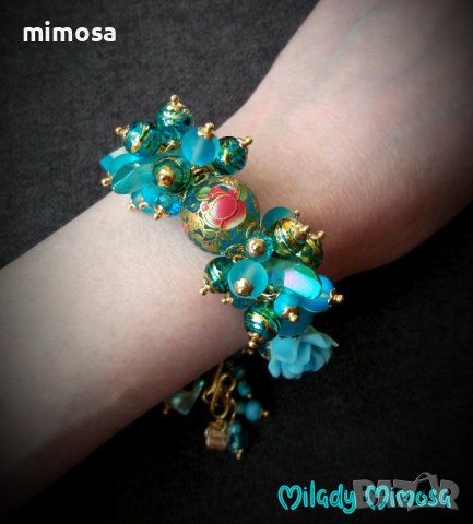 Гривна с Аквамарин и Титаниев кварц, снимка 5 - Гривни - 43079957