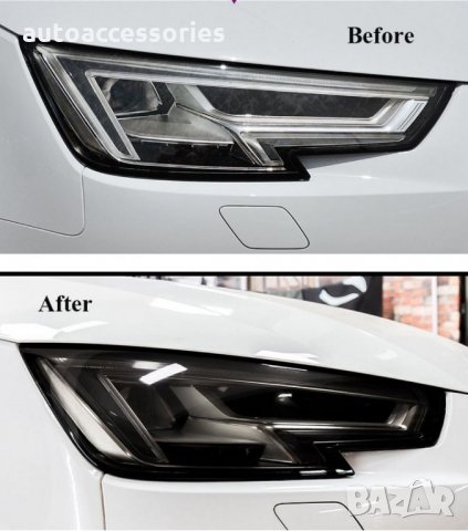 3000050050 Протекторно фолио за фарове и стопове 40см - Прозрачно черно гланц, снимка 6 - Аксесоари и консумативи - 33539547