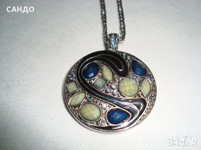 Дизайнерски цветни висящи колиета - САЩ, снимка 6 - Колиета, медальони, синджири - 36905503