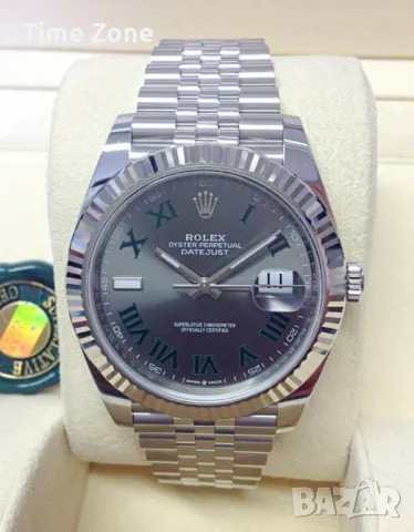 Rolex Datejust 41mm Steel Wimbledon Dial Oyster Automatic Различни Варианти, снимка 14 - Мъжки - 48183395