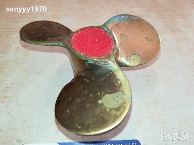 ВИНТ-ПРОПЕЛЕР-ПЕРКА СВЕЩНИК МЕД//МЕСИНГ 1401241247, снимка 5 - Антикварни и старинни предмети - 43800922