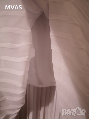 Нова дълга лятна бяла плисирана пола с колан M-L, снимка 4 - Поли - 33003282