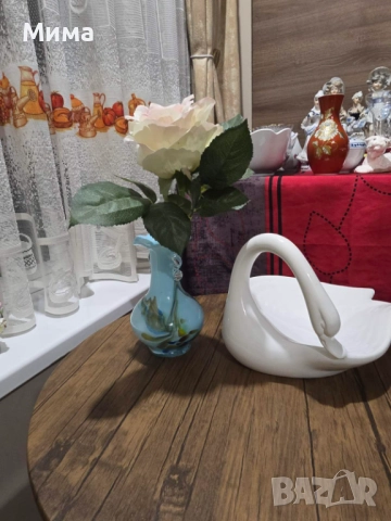 Порцеланова фруктиера лебед, снимка 9 - Чинии - 52507098