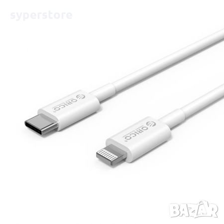 Кабел USB Type C към Lightning 1m Бял 3A Orico CL01-10 Cable USB Type C to Lightning M/M, снимка 3 - USB кабели - 35580615