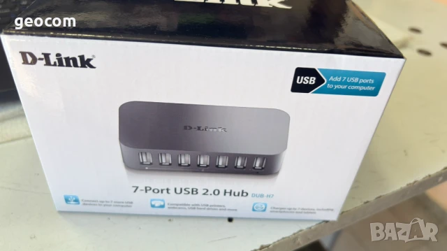 D-Link DUB-H7 портативен 7-портов USB v.2.0 хъб (Нов)