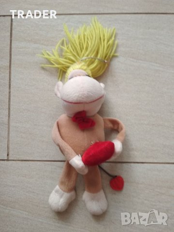 плюшена играчка за закачане маймунка за кола, огледало, стъкло 