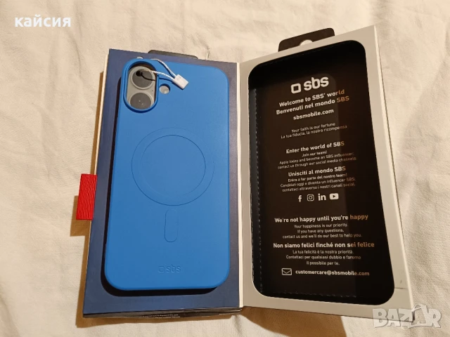Оригинален калъф за iPhone 16 plus,SBS-blue , снимка 2 - Калъфи, кейсове - 51078304