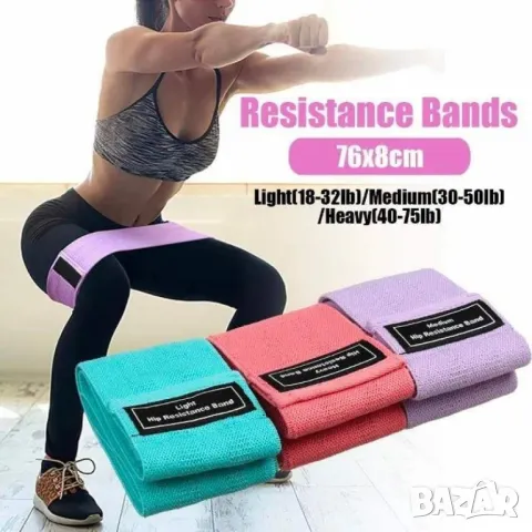 Текстилни тренировъчни ластици  за фитнес