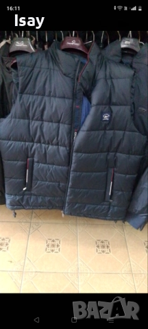 Мъжки зимен елек Паул Шарк в тъмно син цвят Л последен размер , снимка 2 - Спортни дрехи, екипи - 52791368