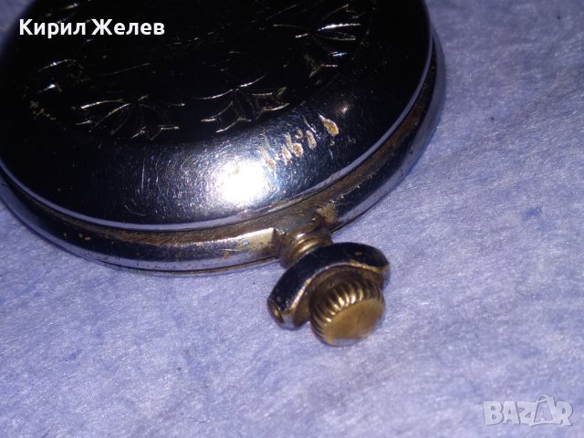 МОЛНИЯ СДЕЛАНО в СССР Стар РУСКИ МЕХАНИЧЕН ДЖОБЕН ЧАСОВНИК МЪЛНИЯ с ОРНАМЕНТИРАНИ КАПАЦИ 29239, снимка 10 - Джобни - 40443831