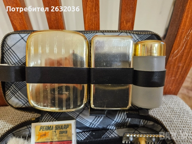 Продавам стар комплект за бръснене(нов), снимка 3 - Антикварни и старинни предмети - 52070488