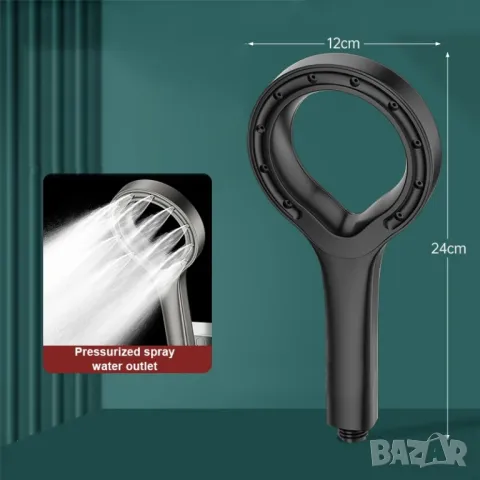 Черна душ слушалка , снимка 2 - Душове - 49830121