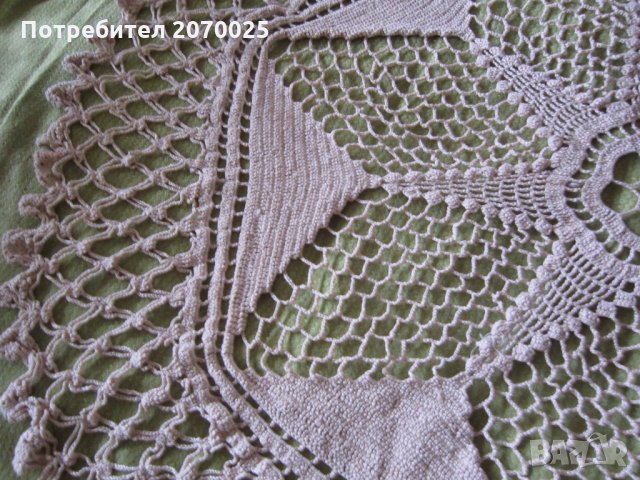 Нова ръчно плетена покривка ф.100 см, снимка 2 - Декорация за дома - 35277839