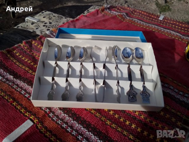 Стари лъжички комплект,Сувенир, снимка 3 - Антикварни и старинни предмети - 27356043