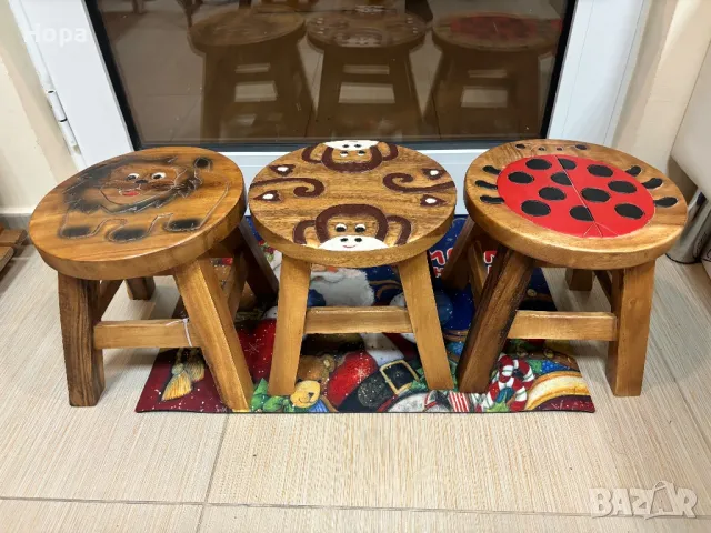 Столче / Табуретка от тиково дърво, снимка 10 - Декорация за дома - 46952885