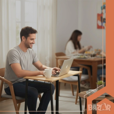 Сгъваемо бюро / Малко бюро за компютър и лаптоп – дървесен или черен, снимка 11 - Бюра - 53557472