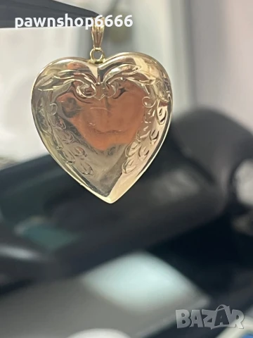 Златен винтидж медальон "Сърце" Tru-Kay – отварящ се, 14К, снимка 5 - Колиета, медальони, синджири - 50484990