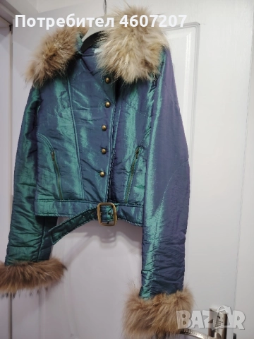 яке с кожена яка, снимка 2 - Якета - 52499723